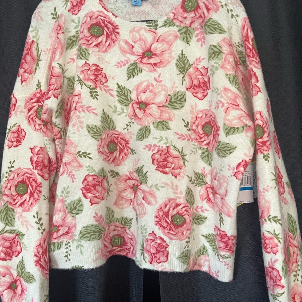 Floral Knit Sweater